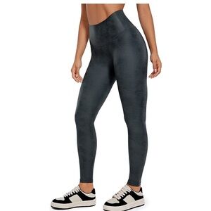 CRZ Yoga faux leather matte leggings black XL